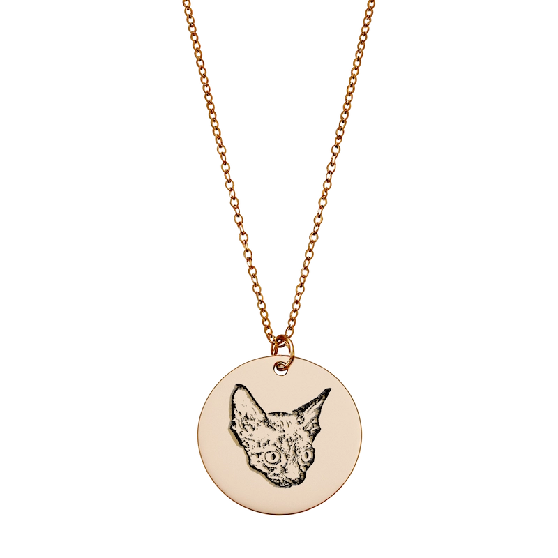 HandCrafted Stainless Steel Pet Face Necklace Pedant