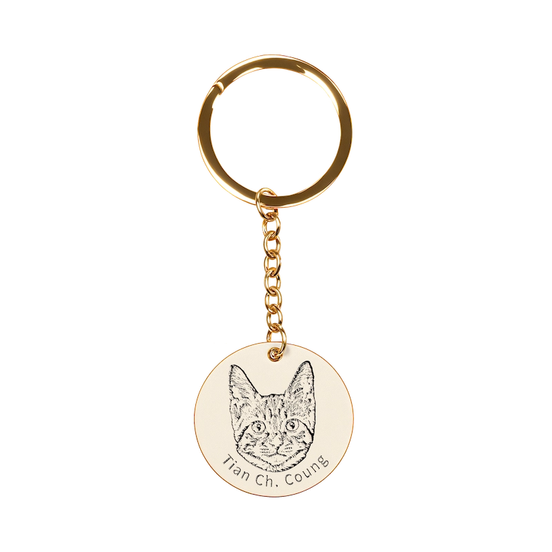HandCrafted Keychain Pedant for Personalized Pet Portrait