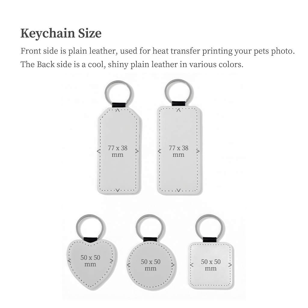 HandCrafted Pet Face Keychain, Glossy Sparkle, Multi-Colors