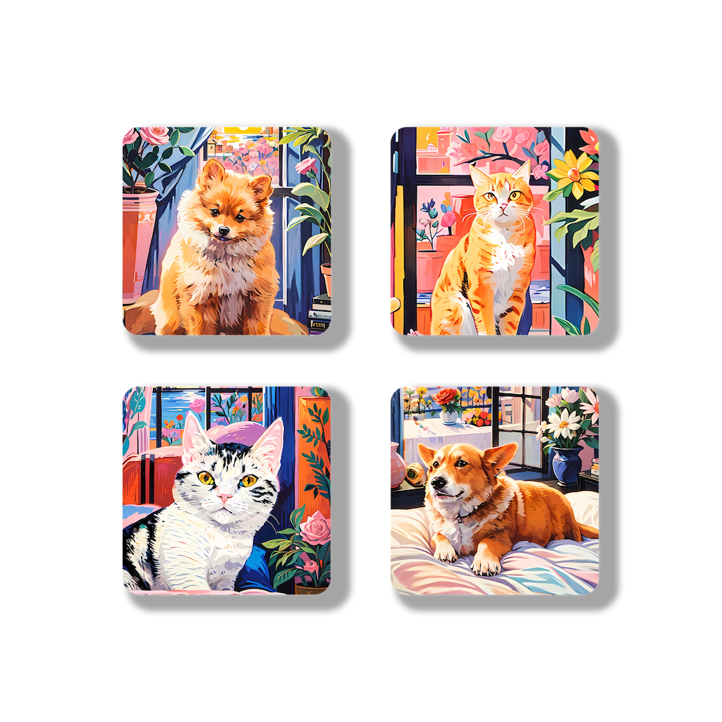 Custom Pet Photo Tinplate Badges and Fridge Magnets